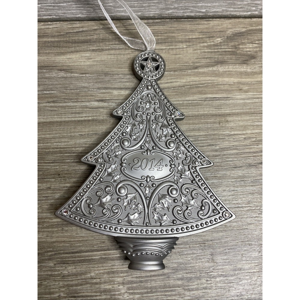 Hallmark Keepsake Christmas Ornament 2014 A PERFECT TREE Silver Metal - Picture 3 of 14